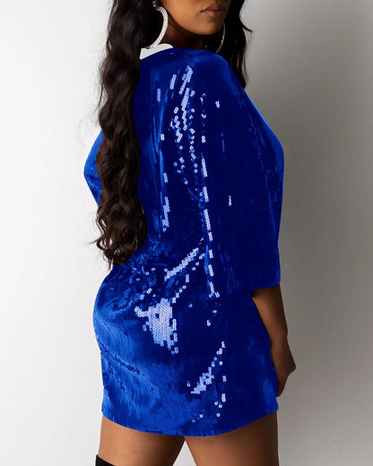 "DECKED OUT" SEQUIN CASUAL DRESS