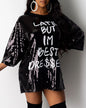 "DECKED OUT" SEQUIN CASUAL DRESS